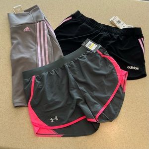 NWT Adidas and Under Armour Shorts Bundle